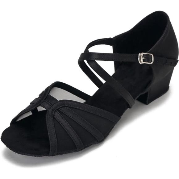 Shoes - Low Heel Ballroom Dance Shoes Women Latin Salsa Practice Dancing Shoes 1.5 Inch